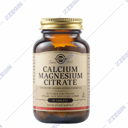SOLGAR CALCIUM MAGNESIUM CITRATE magnezium kalcium