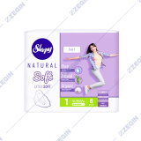 SLEEPY natural soft extra soft 1 normal 8 pcs sanitary napkins uloski vloski higiena intima intimna 