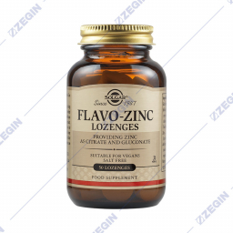 SOLGAR FLAVO-ZINC LOZENGES providing zinc as citrate and gluconate 23mg pastili cink 