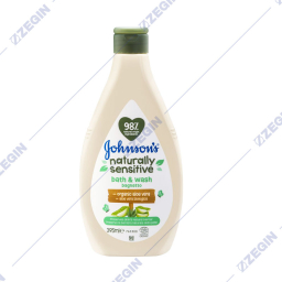 JOHNSON'S Naturally sensitive bath & wash 395 ml kupka i gel