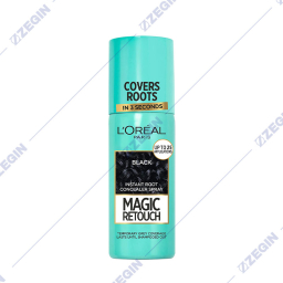 L'Oréal Magic Retouch Instant Root Concealer Spray, Ideal for Touching Up Grey Root Regrowth, 75 ml, Colour Black sprej za kosa crna boja