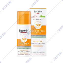 Eucerin 87937 SUN Protection Oil Control Tinted Anti Shine Dry Touch Face Sun Gel-Cream Light  SPF 50+, 50ml nijansiran krem gel ultra lajt za zastita od soncanje protiv sjaj masna koza medium 