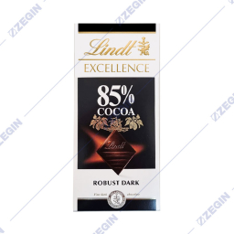 LINDT EXCELLENCE 85% cacao robust dark chocolate temno cokolado so kakao