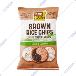 Rice Up brown rice chips with super seeds chia & quinoa cips od integralen oriz so super seminja cia i kinoa chia chips