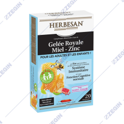 SUPERDIET Herbesan Gelee Royale, miel, zinc Royal Jelly, Honey, Zinc 20 ampules maticen mlec med i cink