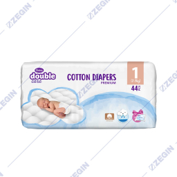 violeta double care cotton diapers premium 1 newborn 2-5 kg, 44 pcs