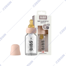 BIBS Baby Glass Bottle Complete 110 ml Blush No. B0202BCNV Cat no. 5013244 stakleno antikolik sise