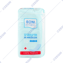Bony Sanitary pad made of cotton wool with mesh, 10 pcs higienski vloski so mreza