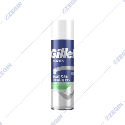 Gillette Series Shave Foam Soothing Aloe Vera Sensitive pena za bricenje