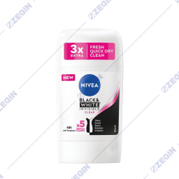 NIVEA Black & White Invisible Clear 48h anti perspirant, x5 anti, stik 