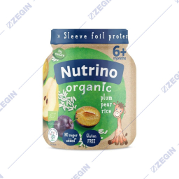 Nutrino Organic Plum, Pear, Rice organska kasa od slivi, krusi i oriz