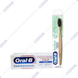 Oral B Bamboo Charcoal toothbrush + Oral B Sensitivity & Gum Calm Original pasta za zabi so gratis cetka za zabi od bambus so jaglen