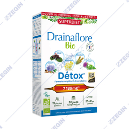 SUPERDIET Drainaflore bio detox 20 ampules detoks organski