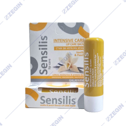 Galafarm Sensilis Intensive Care Lip Care Balm Vanilla & Peach Flavour labelo, balsam za usni