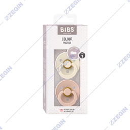 Bibs Colour Pacifier, Natural Rubber Round size 1, 0+ months, 2 pack latex, Ivory-Blush, ivory-blush, B05BBNV, 110256 cucli lazalki