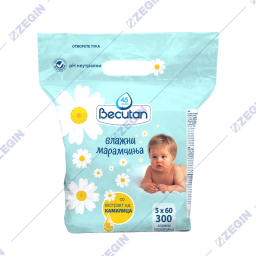 Alkaloid Becutan baby wet wipes with chamomile extract 5x60 pcs vlazni maramici