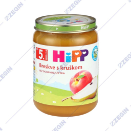 HIPP HR4340-01 Peach and Pear 190 g bebeska kasa so praska i krusa
