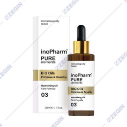 InoPharm Pure Elements Bio Oil Primrose & Rosehip face oil Maslo za lice so bogata formula: hranlivi bio-masla od vecerna jaglika i sipka