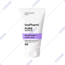 InoPharm Pure Elements Niacinamide + Lactic Acid Brilliant Skin Gel Cleanser gel za mienje so niacinamid i lactik (mlecna) kiselina