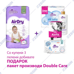 Violeta Double Care pack  5, 52 pcs, 11-25, air dry + set Double Care peleni za bebinja + podarok