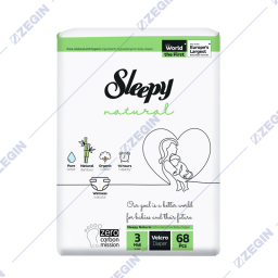 sleepy natural 3, 68 pcs diapers peleni za bebinja