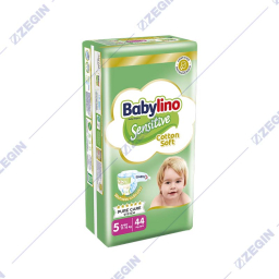 Daipers Babylino Sensitive Cotton Soft 5 junior, 11-16 kg, 44 pcs peleni za bebinja