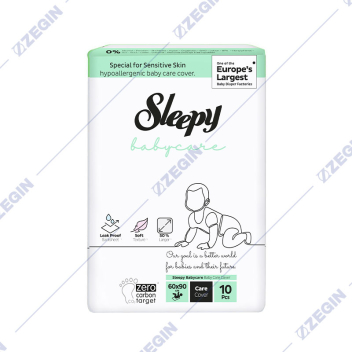 SLEEPY NATURAL BABY CARE COVER 60X90, 10pcs / bebeski podlogi / podlogi za bebinja