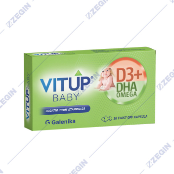 Galenika VITUP® BABY D3 30 DHA Omega 30 twist-off vitamin 
