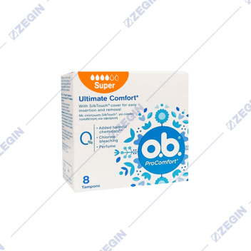 ob procomfort 8 tampons super ultimate comfort with silk touch cover tamponi