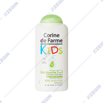Corine De Farme Kids Shower gel 2 in 1 extra gentle gel za tusiranje za telo i kosa so aroma na krusa