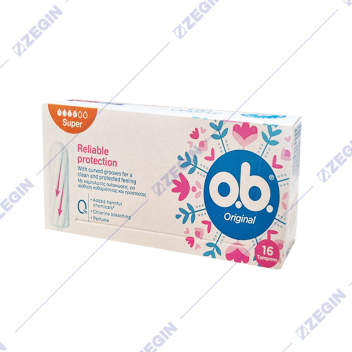ob original reliable protection 16 super tampons