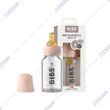 BIBS Baby Glass Bottle Complete 110 ml Blush No. B0202BCNV Cat no. 5013244 stakleno antikolik sise