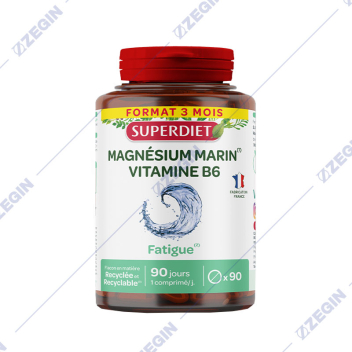 SUPERDIET Marine Magnesium and Vitamin B6, 90 tablets morski magnezium